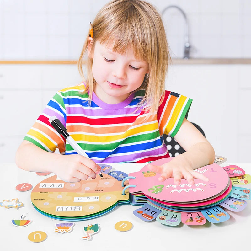 Write-and-Wipe Preschool Tracing Book